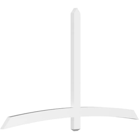 Ekena Millwork Bellingham Architectural Grade PVC Gable Bracket, 84"W x 49"H x 2"D x 4"F, 14/12 Pitch GBP084X49X0204BEL00